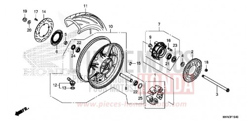 RUOTA POSTERIORE CB650RAK di 2019